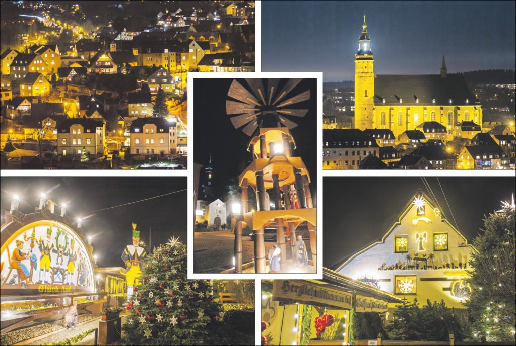 Erzgebirge, Weihnachtsmarkt, Weihnachtsland, Schwibbbogen, Lichter, 