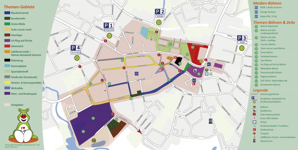 Stadtplan zum Tag der Sachsen in Limbach-Oberfrohna. Grafik: Tag der Sachsen