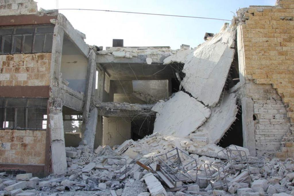 Eine zerstörte Schule in Brivans und Mohammeds Heimatstadt Afrin © privat