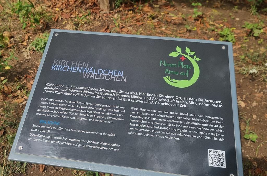 Ruhe, Rast und Inspiration im Kirchenwäldchen auf der Sächsischen Landesgartenschau 2022 in Torgau. © K. Richter