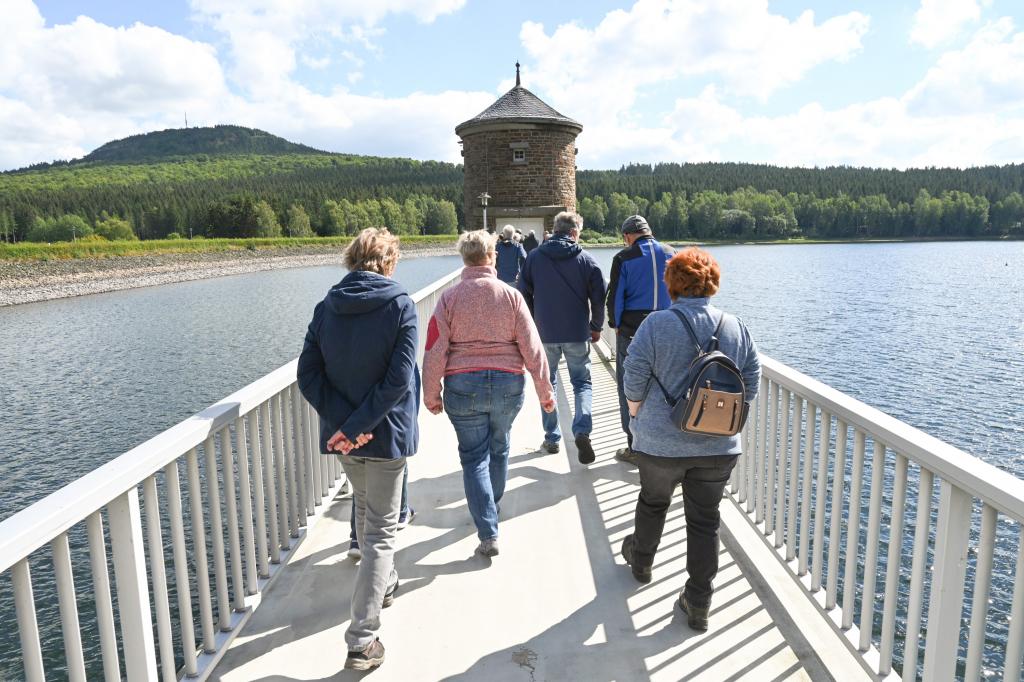 An der Talsperre Cranzahl erfuhren die Besucher an und in der Staumauer alles Wichtige zum Thema Trinkwasser. © Steffen Giersch
