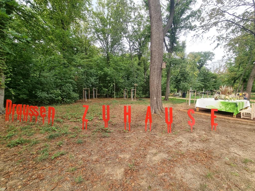 Draußen zu Hause auf der Sächsischen Landesgartenschau 2022 in Torgau. © K. Richter