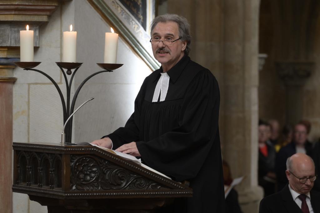 Im Gottesdienst: Dompfarrer Superintendent Andreas Beuchel. © Klaus-Dieter Brühl