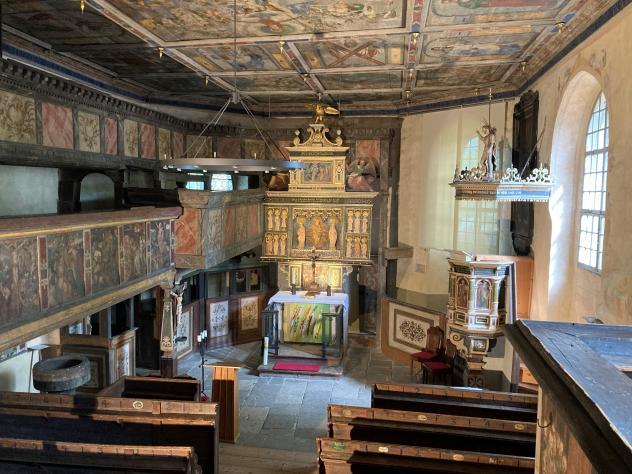 Die Alte Kirche in Coswig hat einen Vierzehn-Nothelfer-Altar. © Matthias Hartig 