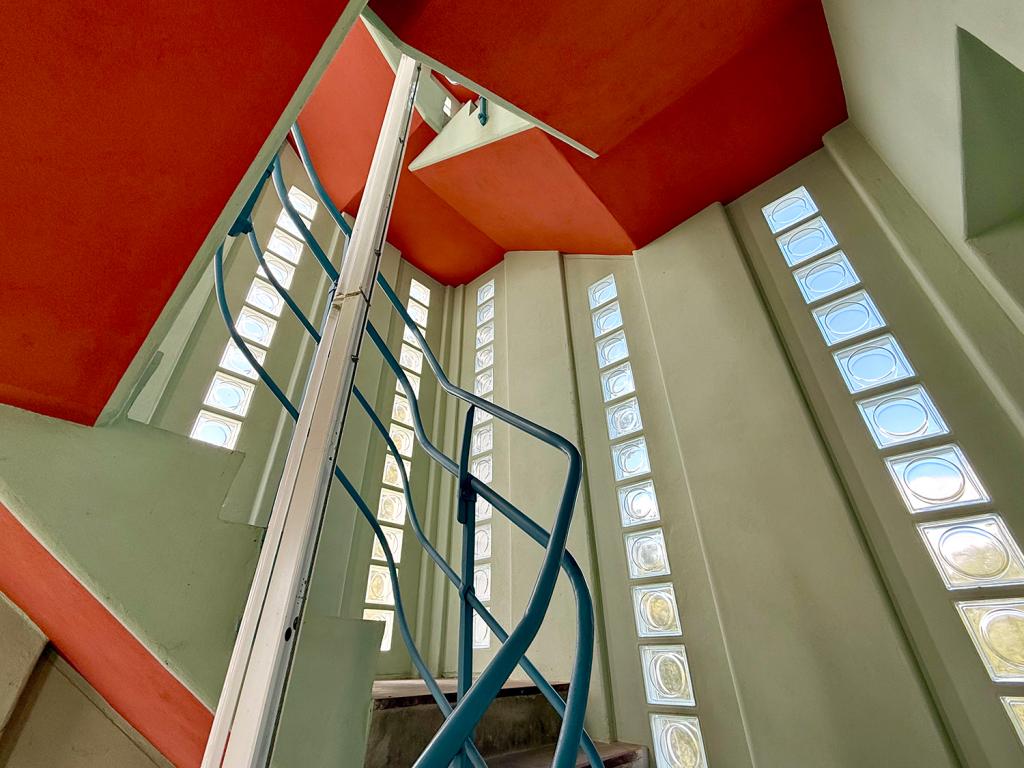 Wendeltreppe im Turm zur Aussichtsplattform © Anna Hofer