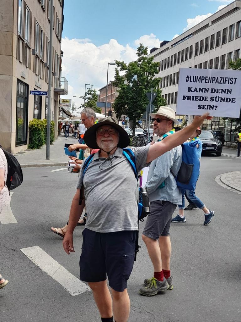 Auch das ist Kirchentag: Teilnehmer demonstrieren für Frieden. © Stefan Seidel 