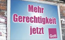 Wahlplakat Gott Bundestagswahl Gerechtigkeit