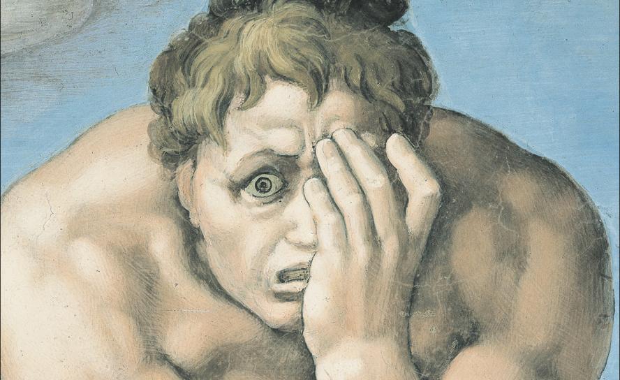 Mensch in Angst: Michelangelo »Das Jüngste Gericht« (1536 41). Foto: akg-images/MPortfolio / Electa Michelangelo, Angst