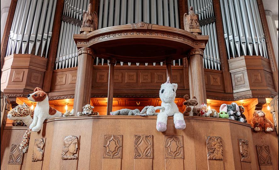 Orgelfestival in der Philippuskirche – beim Orgelkonzert für Kinder wurde die Orgel zur Arche Noah. © Uwe Winkler