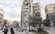 Zerstörte Gebäude, tausende Tote: Das vom Krieg gezeichnete Land Syrien trifft das Beben besonders hart. Allein in Aleppo haben Tausende von Familien ihr Zuhause verloren. Foto: Kirche in Not