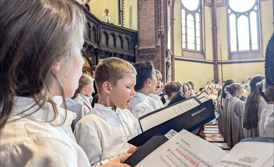 Auch der Thomanernachwuchs sang am vergangenen Wochenende in der Lutherkirche Leipzig. Zukünftig soll die Kirche als ein Zentrum für Bildung, Kultur und Gemeinschaft dem  Bildungscampus forum thomanum dienen. © Forum thomanum