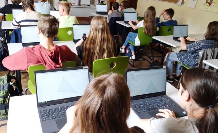 Mathematikunterricht mit »GeoGebra« am Evangelischen Gymnasium Tharandt. © Woldrich/EGT