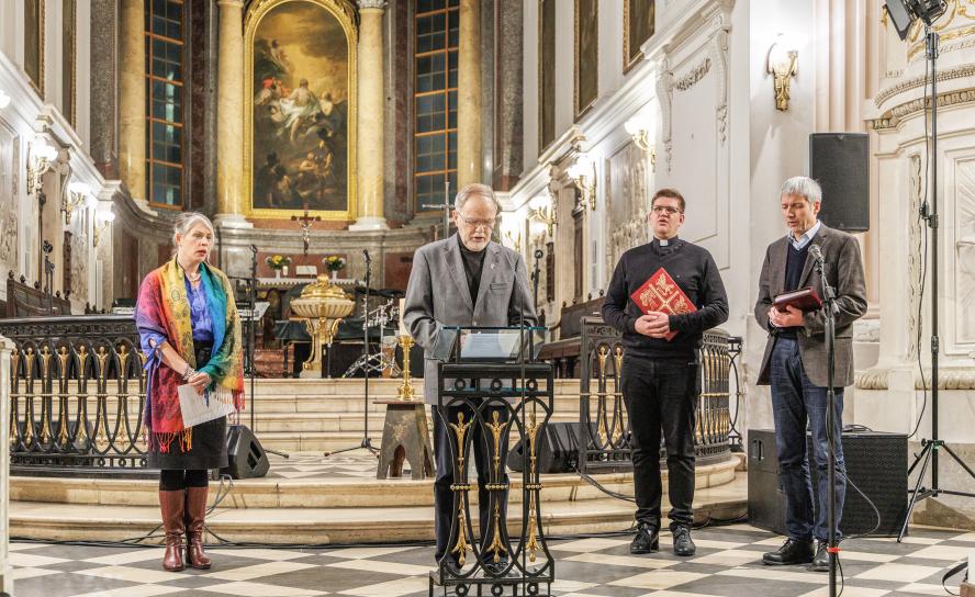 Friedensgebet am 30. Januar in der Leipziger Nikolaikirche. © Uwe Winkler