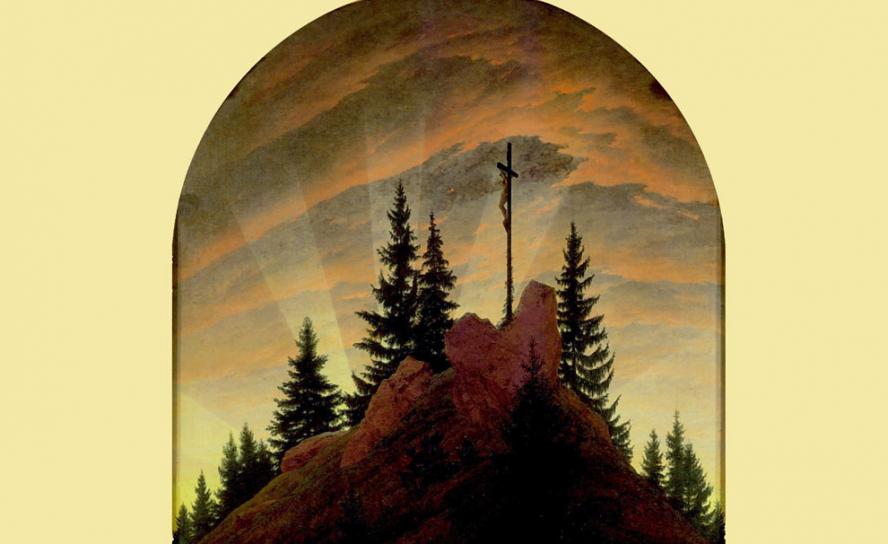 Caspar David Friedrich: Das Kreuz im Gebirge (Tetschener Altar). Foto: Staatliche Kunstsammlungen Dresden/CC0 public domain