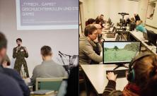 Dr. Lisa König (l.) vom Zentrum für Computerspieleforschung Freiburg sprach über »Gaming«, anschließend wurde selbst gespielt (r.). © Max Schädlich