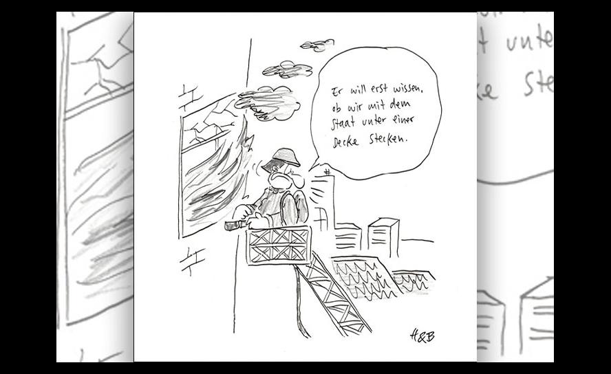 Für diese Karikatur gab es den »Geflügelten Bleistift«. © PR