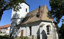 Die uralte Andreaskapelle in Leipzig-Knautnaundorf.