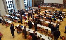 Die Landessynode auf ihrer Frühjahrstagung am Freitag im Dresdner Haus der Kirche. Landessynode Dresden