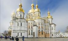 Uspenski-Kathedrale des Höhlenklosters Lawra Petschersk am Westufer des Dnepr in Kiew