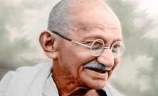 Mahatma Gandhi (1869–1948) war der geistige wie politische Führer der indischen Unabhängigkeitsbewegung          
          <div class=