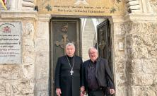 Pfarrer Frank Meinel (r.) mit dem evangelischen Propst von Jerusalem          
          <div class=
