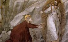 Giotto: Maria Magdalena begegnet dem auferstandenen Christus (Noli me tangere). Fresko          
          <div class=