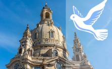 Glockenläuten Frieden Ukraine Frauenkirche Dresden